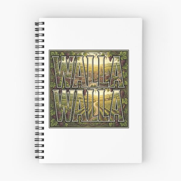 Item preview, Walla Walla Vineyard Travel Typography Sticker Souvenir Summer Edition designed and sold by Imaginarium of Chaos falcon88 .