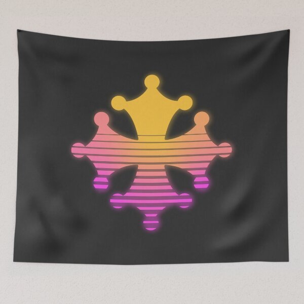 Item preview, Retrowave Sunset Occitan Cross designed and sold by BlitZz-16.
