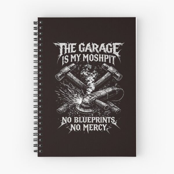 Item preview, The Garage Is My Moshpit No Blueprints No Mercy Funny Heavy Metal Dad T-Shirt designed and sold by Print Loft.