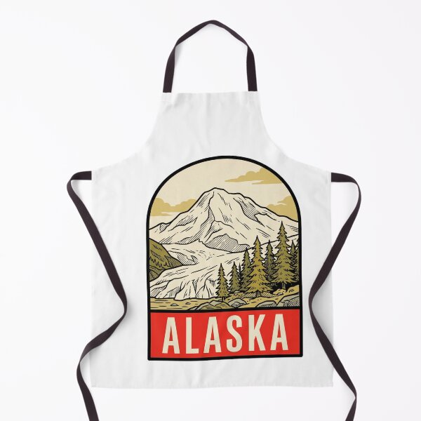 Item preview, Vintage Alaska Mountain Glacier Retro Travel Badge Design designed and sold by Paper Drip.