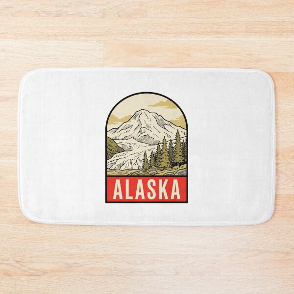 Item preview, Vintage Alaska Mountain Glacier Retro Travel Badge Design designed and sold by Paper Drip.