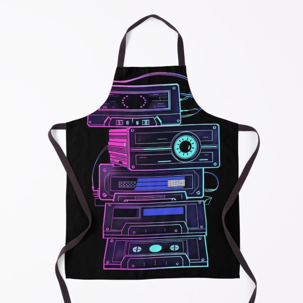 Item preview, Retro Synthwave Cassette Audio Stack - 80s 90s Neon Hi-Fi designed and sold by VectorForge.