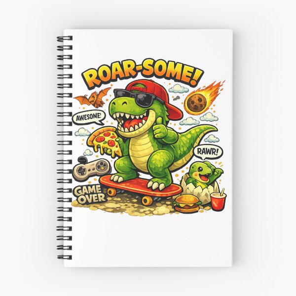Item preview, ROAR‑SOME T‑Rex on Skateboard – Funny Dinosaur Kids Design designed and sold by EdgeSphere.