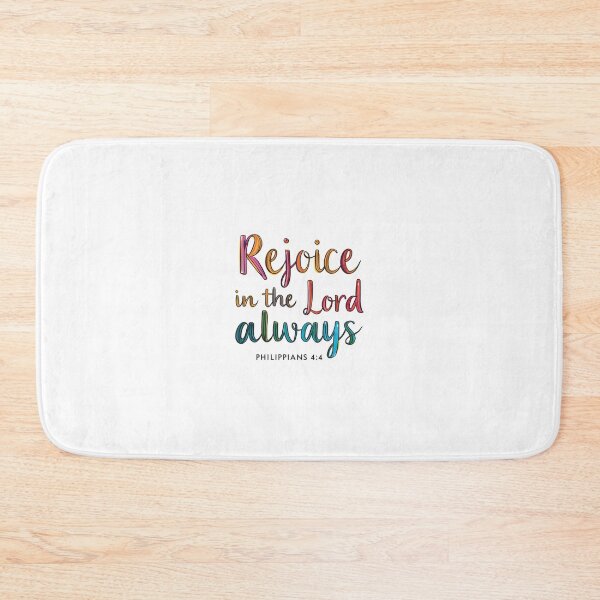 Item preview, Bible verse Rejoice in the Lord always Philippians 4:4 encouragement anxiety Christians designed and sold by carecards.