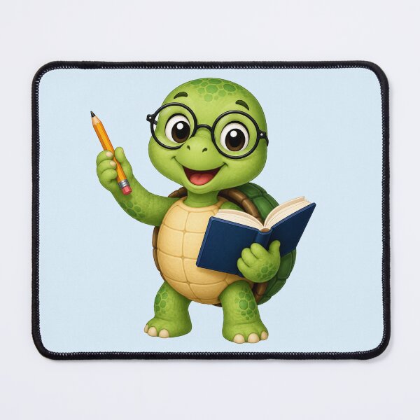 Item preview, Cute Turtle Bookworm Student Reading Glasses Art designed and sold by Seculinator.