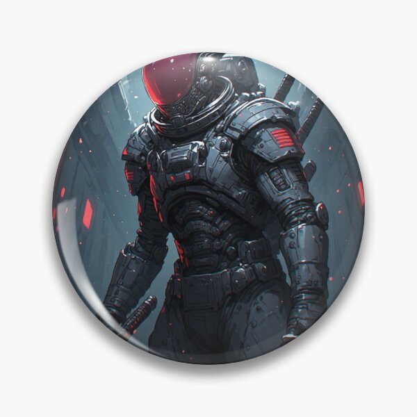 Item preview, Cyberpunk Warrior Red Helmet Sci-Fi Soldier designed and sold by jmavila.