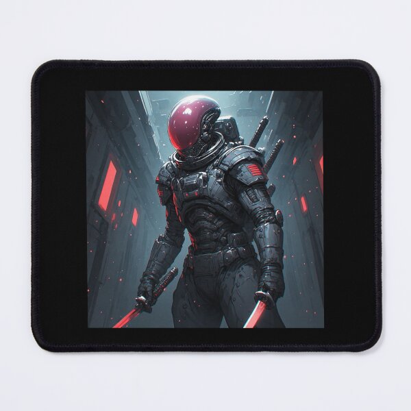 Item preview, Cyberpunk Warrior Red Helmet Sci-Fi Soldier designed and sold by jmavila.