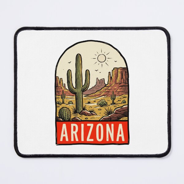 Item preview, Vintage Arizona Desert Saguaro Cactus Retro Sticker Art designed and sold by Paper Drip.