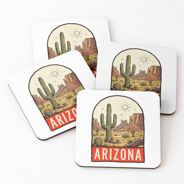 Item preview, Vintage Arizona Desert Saguaro Cactus Retro Sticker Art designed and sold by Paper Drip.
