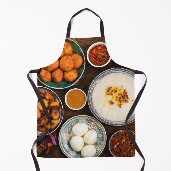 Item preview, Traditional Nigerian Breakfast Spread with Akara and Pap designed and sold by SavannaCanvas.