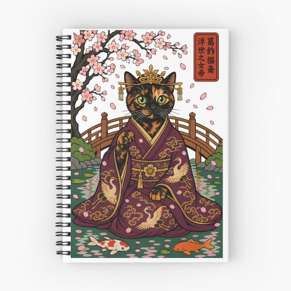 Item preview, Empress of the Floating World — Tortoiseshell Cat Imperial Art | Japanese Ukiyo-e designed and sold by Martin's_Design.