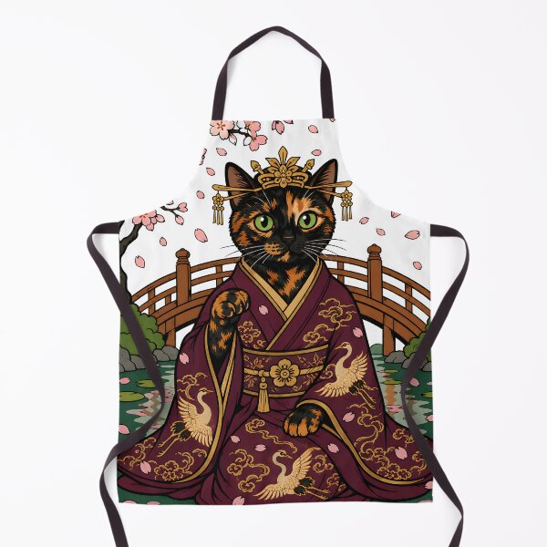 Item preview, Empress of the Floating World — Tortoiseshell Cat Imperial Art | Japanese Ukiyo-e designed and sold by Martin's_Design.