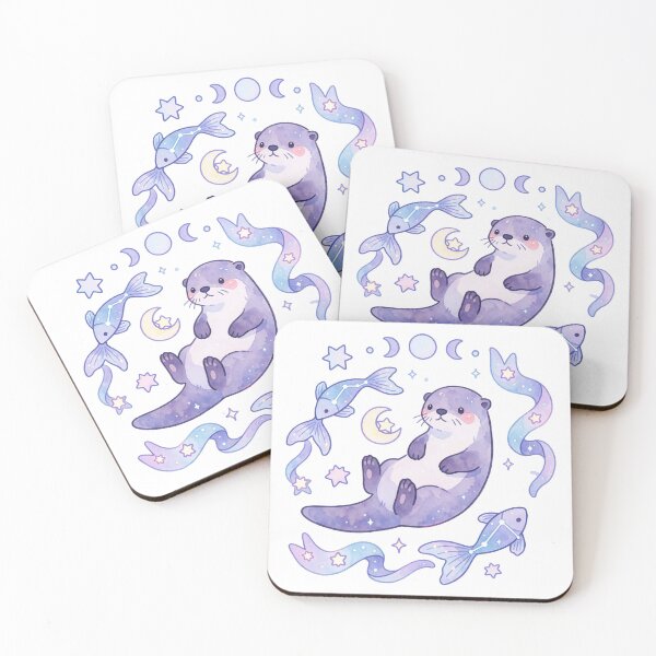 Item preview, Pisces Zodiac Sticker | Celestial Otter Astrology Art designed and sold by AillustriaAK.