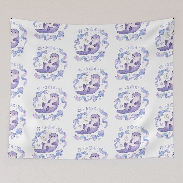 Item preview, Pisces Zodiac Sticker | Celestial Otter Astrology Art designed and sold by AillustriaAK.