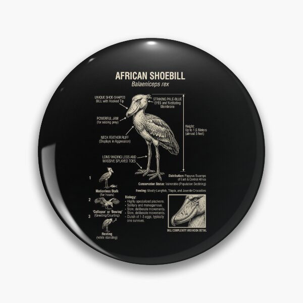 Item preview, Shoebill African Scientific Anatomy Ornithology Animal Lover designed and sold by Kimberley King Art  King Art.