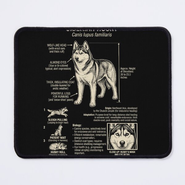 Item preview, Siberian Husky Scientific Anatomy Biology Dog Lover designed and sold by Kimberley King Art  King Art.