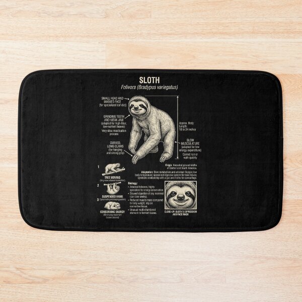 Item preview, Sloth Scientific Anatomy Biology Animal Lover designed and sold by Kimberley King Art  King Art.