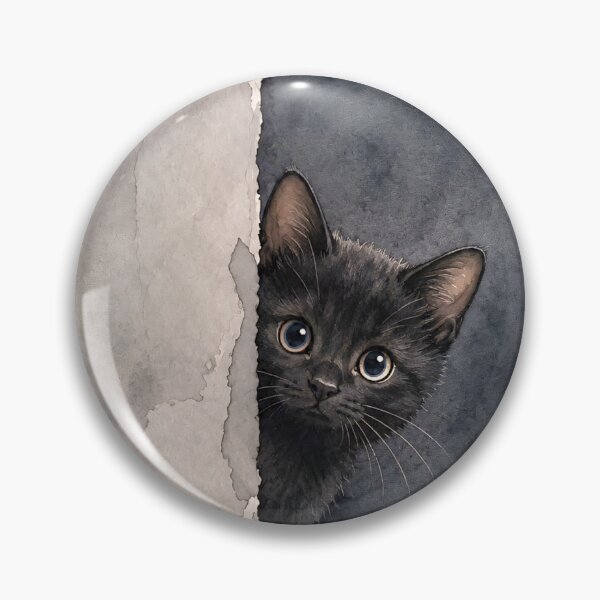 Item preview, Shy black cat designed and sold by shymuscat.