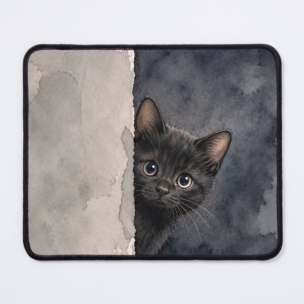 Item preview, Shy black cat designed and sold by shymuscat.