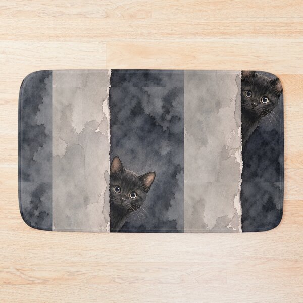 Item preview, Shy black cat designed and sold by shymuscat.