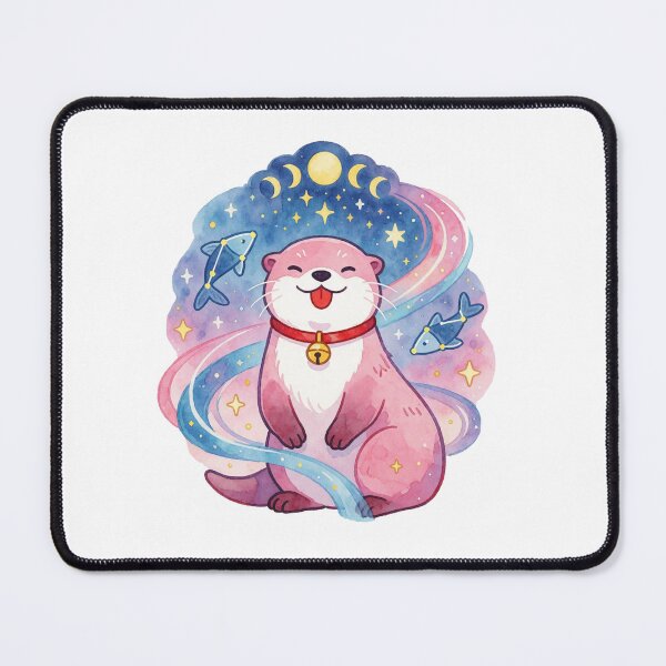 Item preview, Pisces Zodiac Sticker | Celestial Otter Astrology Art designed and sold by AillustriaAK.