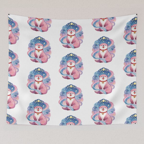Item preview, Pisces Zodiac Sticker | Celestial Otter Astrology Art designed and sold by AillustriaAK.