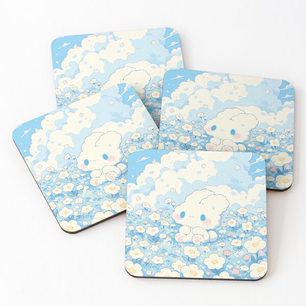 Item preview, Kawaii White Bunny in Pastel Cloud Meadow designed and sold by AshiraCreations.
