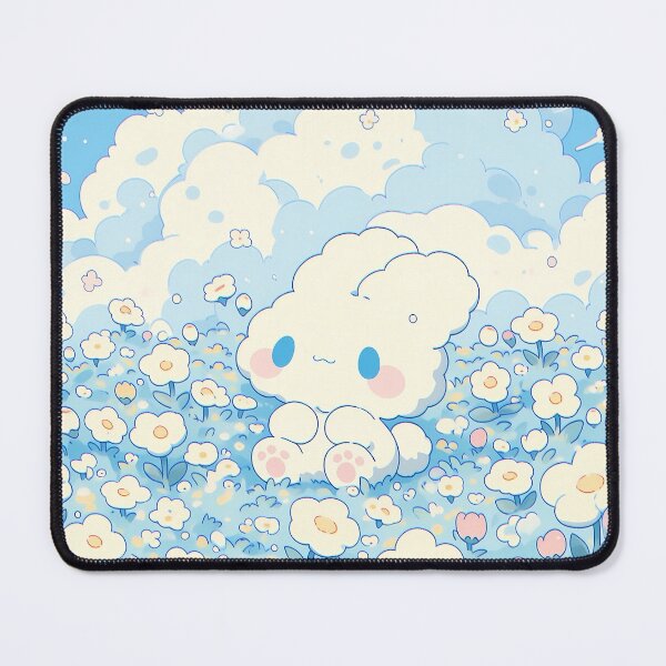 Item preview, Kawaii White Bunny in Pastel Cloud Meadow designed and sold by AshiraCreations.