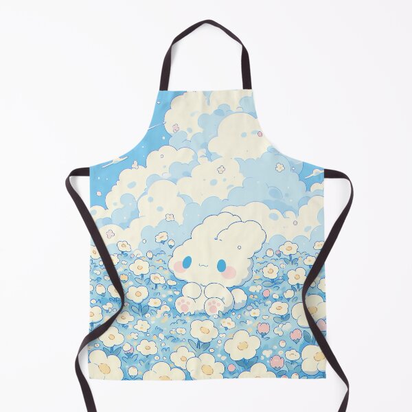Item preview, Kawaii White Bunny in Pastel Cloud Meadow designed and sold by AshiraCreations.