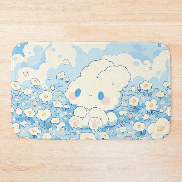 Item preview, Kawaii White Bunny in Pastel Cloud Meadow designed and sold by AshiraCreations.
