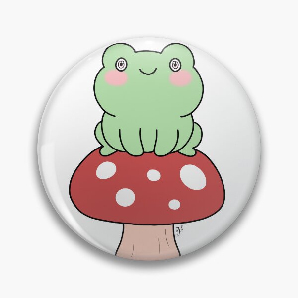 Item preview, Frog on Toadstool Cartoon designed and sold by Elliebellie33.