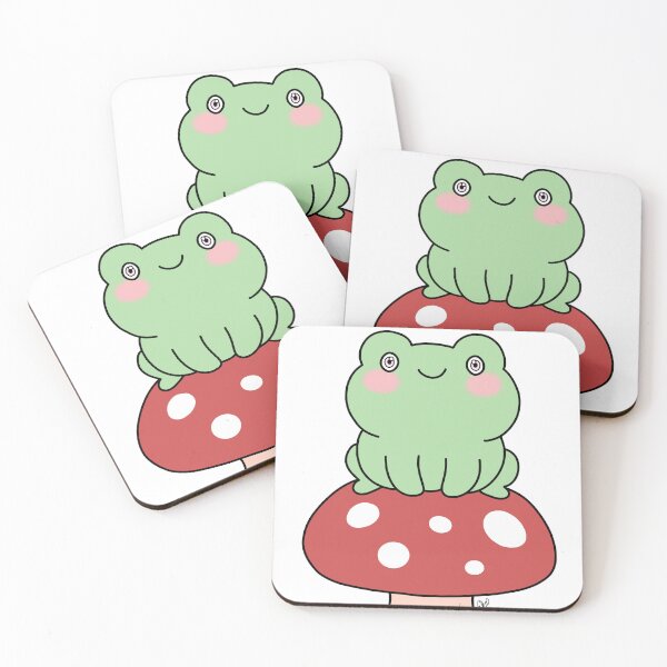 Item preview, Frog on Toadstool Cartoon designed and sold by Elliebellie33.