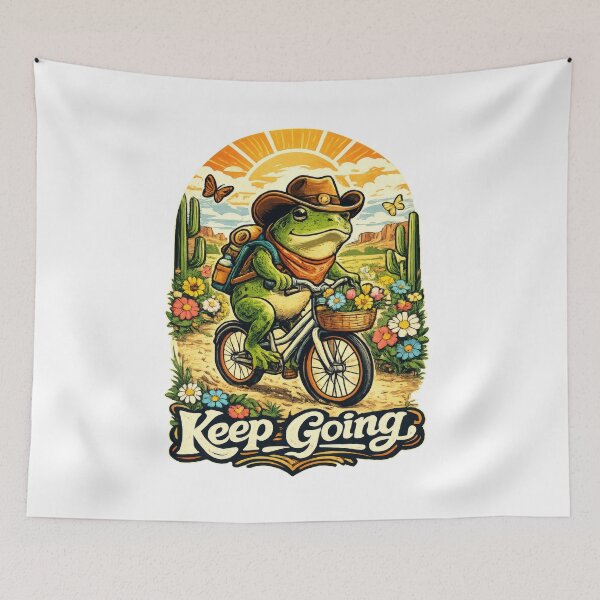 Item preview, Keep Going Cowboy Frog Vintage Desert Bike designed and sold by Mr Lee.