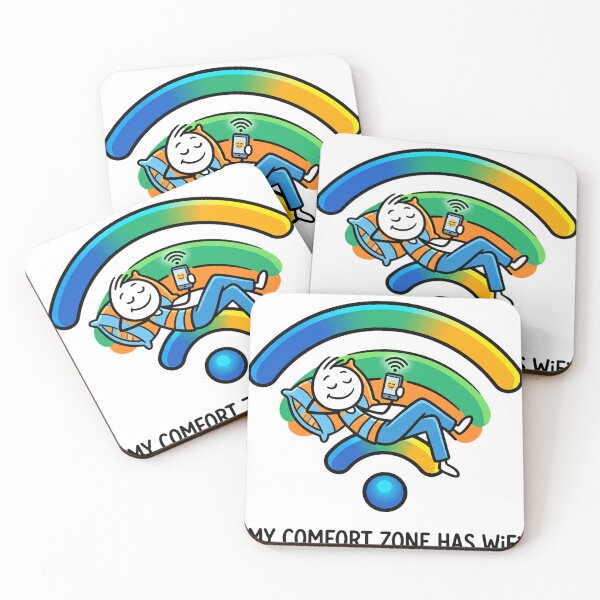 Item preview, Relaxing Stick Figure In Comfort Zone With WiFi designed and sold by OhWell Dept..