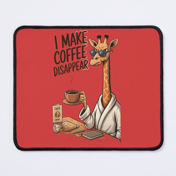 Item preview, I Make Coffee Disappear – Grumpy Giraffe Coffee Lover Funny Cafe Design designed and sold by Marketflowcreation.