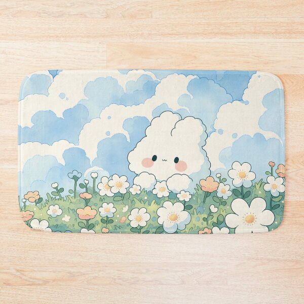 Item preview, Kawaii Cloud Bunny in Wildflower Meadow designed and sold by AshiraCreations.