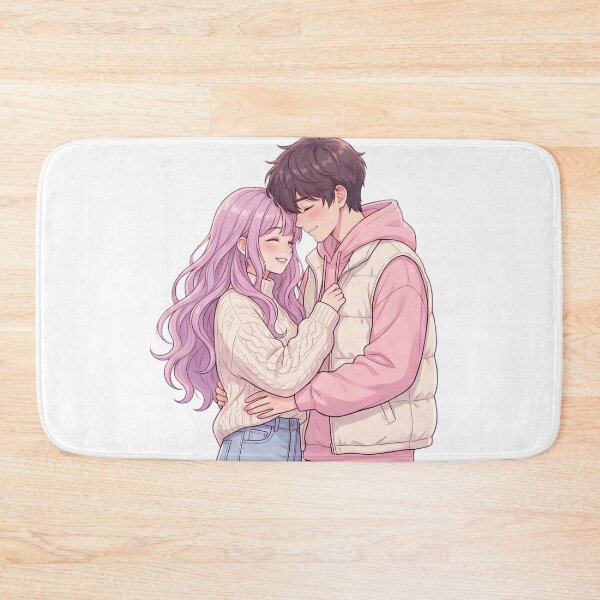 Item preview, Romantic Anime Couple – Soft Pastel Love Aesthetic designed and sold by krishna-artdesigns.