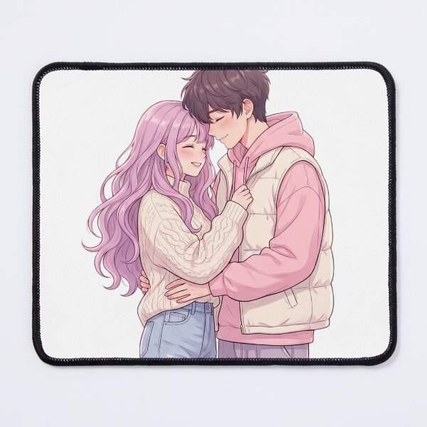 Item preview, Romantic Anime Couple – Soft Pastel Love Aesthetic designed and sold by krishna-artdesigns.