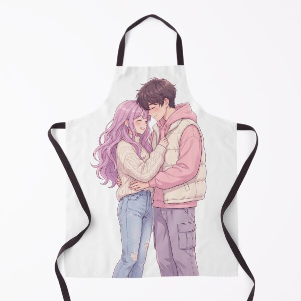 Item preview, Romantic Anime Couple – Soft Pastel Love Aesthetic designed and sold by krishna-artdesigns.