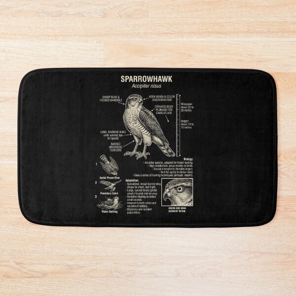Item preview, Sparrowhawk Scientific Anatomy Ornithology Animal Lover designed and sold by Kimberley King Art  King Art.