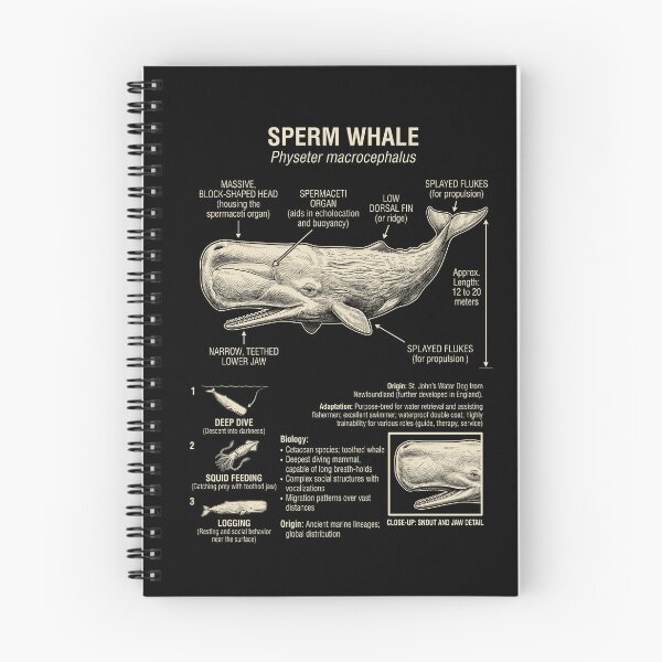 Item preview, Sperm Whale Scientific Anatomy Biology Animal Lover designed and sold by Kimberley King Art  King Art.