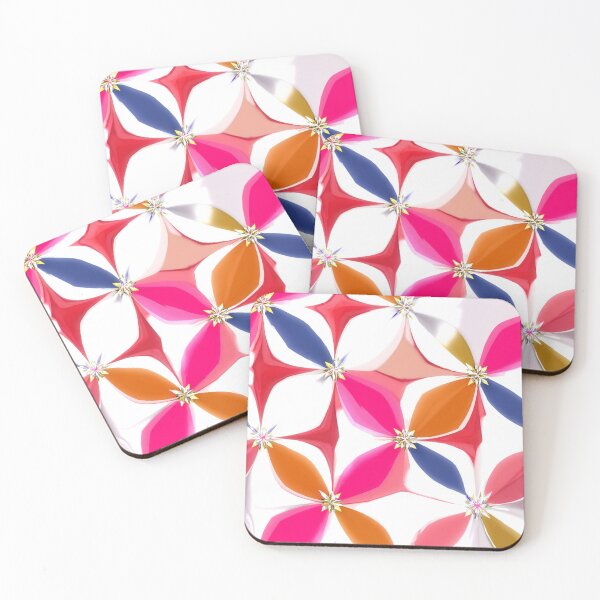 Item preview, Glossy 3D Geometric Flower Pattern – Bold Colorful Crystal Petal Design designed and sold by MDSDesigns.