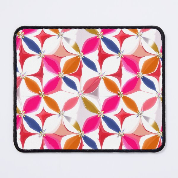 Item preview, Glossy 3D Geometric Flower Pattern – Bold Colorful Crystal Petal Design designed and sold by MDSDesigns.