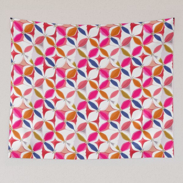 Item preview, Glossy 3D Geometric Flower Pattern – Bold Colorful Crystal Petal Design designed and sold by MDSDesigns.