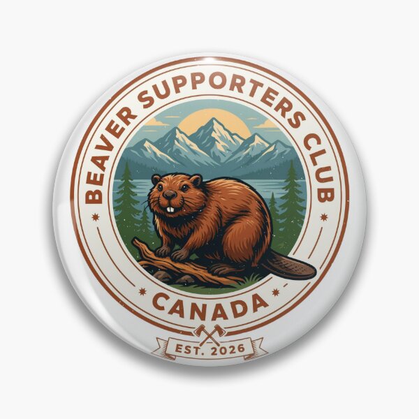 Item preview, Canadian Beaver Supporters Club Vintage Wilderness Outdoor Badge designed and sold by Zibis09.