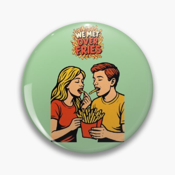 Item preview, We Met Over Fries Relatable Foodie Illustration designed and sold by Miheerala.