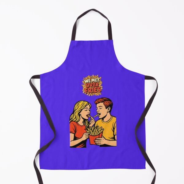 Item preview, We Met Over Fries Relatable Foodie Illustration designed and sold by Miheerala.