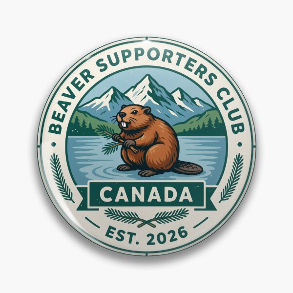 Item preview, Canadian Beaver Supporters Club Vintage Wilderness Outdoor Badge designed and sold by Zibis09.