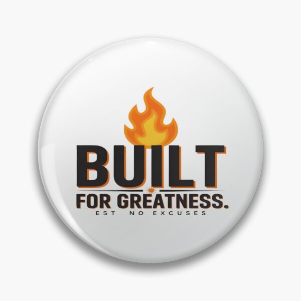 Item preview, Built For Greatness No Excuses designed and sold by PrintBreeze.