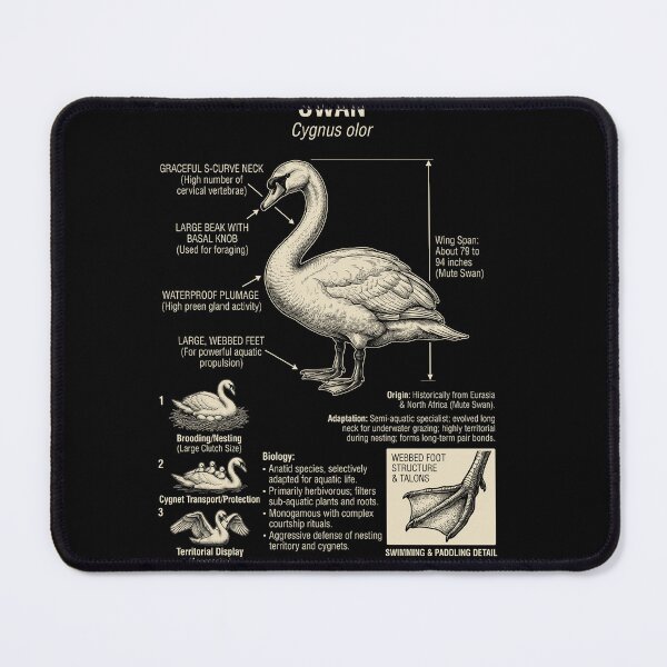 Item preview, Swan Scientific Anatomy Ornithology Animal Lover designed and sold by Kimberley King Art  King Art.